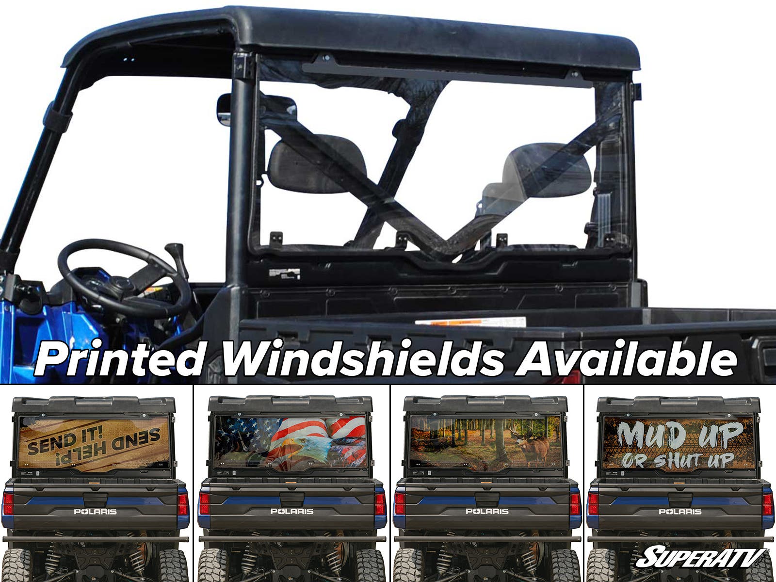 Polaris Ranger XP 900 Scratch-Resistant Rear Windshield