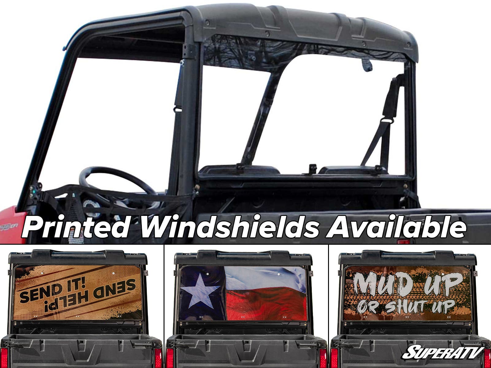 Polaris Ranger Midsize Rear Windshield (2015+)