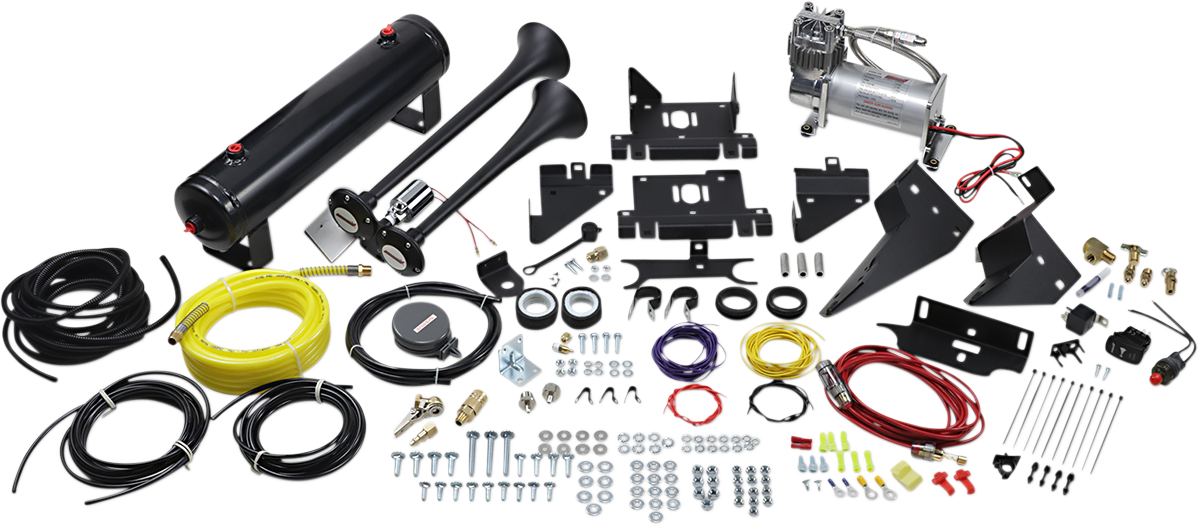 KLEINN Direct-Fit Onboard Air System and Dual Air Horn Kit for RZR 1000